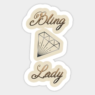 Bling Lady Sticker